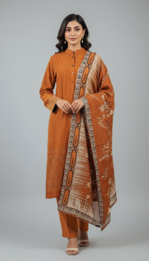 Home 3 piece embroidered suit